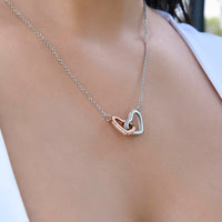 Interlocking Hearts Necklace for Sister from Sister - Mother's Day Gift