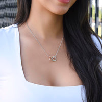 Interlocking Hearts Necklace for Sister from Sister - Mother's Day Gift