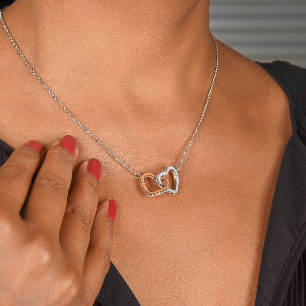 Interlocking Hearts Necklace for Sister from Sister - Mother's Day Gift