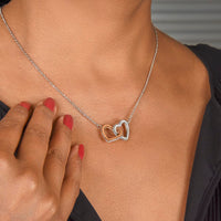 Interlocking Hearts Necklace for Sister from Sister - Mother's Day Gift