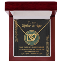 Interlocking Hearts Necklace – Funny Mother - in - Law Gift - TreasuredTale