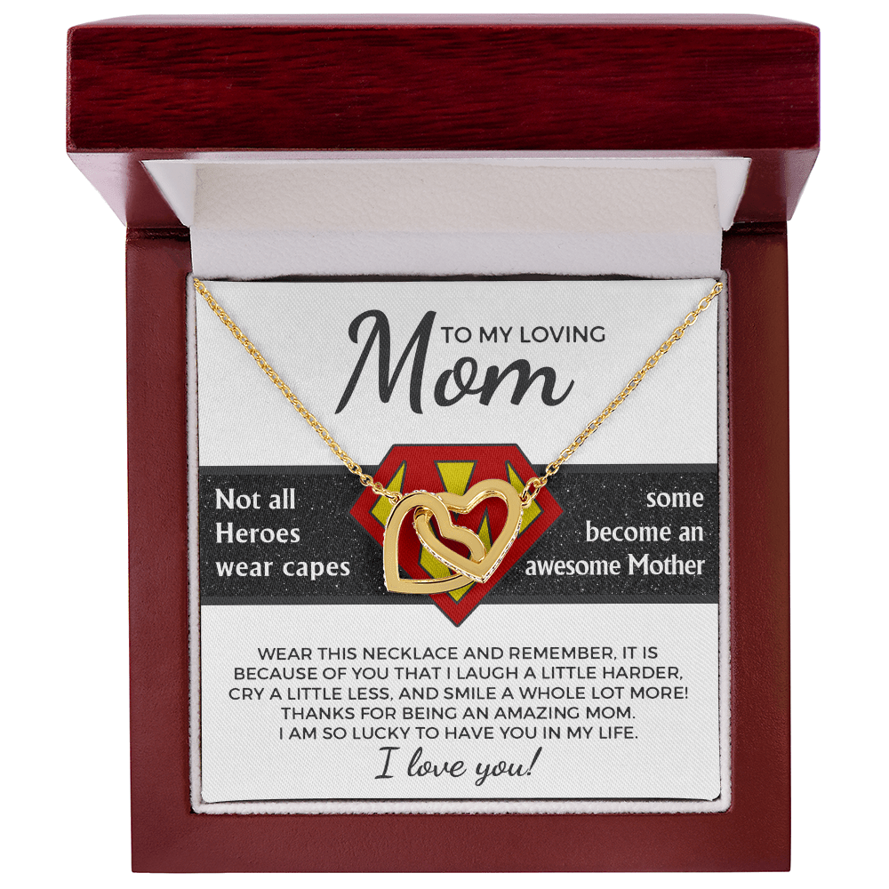 Interlocking Hearts Necklace – Hero Mom Gift - TreasuredTale