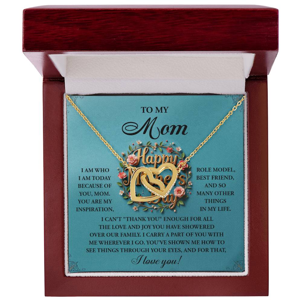 Interlocking Hearts Necklace – Inspirational Mom Gift - TreasuredTale