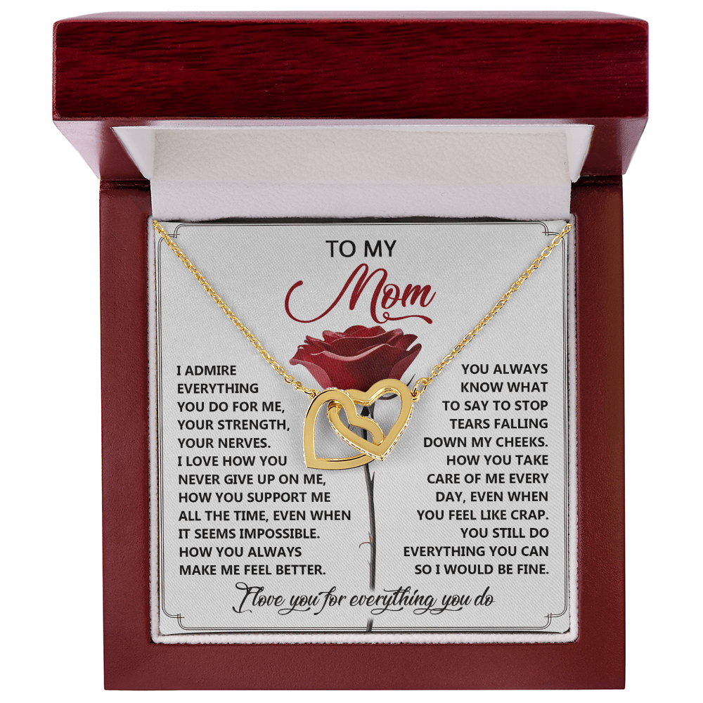 Interlocking Hearts Necklace – Grateful Mom Gift - TreasuredTale