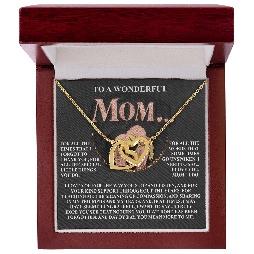 Interlocking Hearts Necklace – Compassionate Mom Gift - TreasuredTale