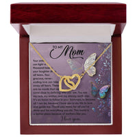 Interlocking Hearts Necklace – Mom Gift of Guidance and Light - TreasuredTale