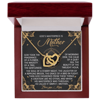 Interlocking Hearts Necklace – God's Masterpiece Mom Gift - TreasuredTale