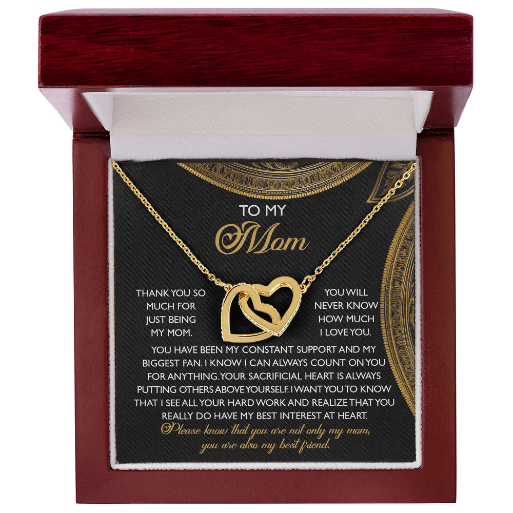 Interlocking Hearts Necklace – Mom and Best Friend Gift - TreasuredTale