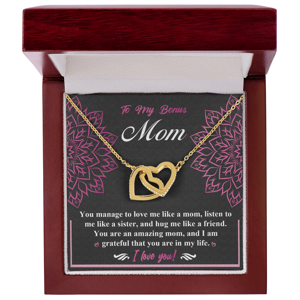 Interlocking Hearts Necklace – Bonus Mom Love Gift - TreasuredTale