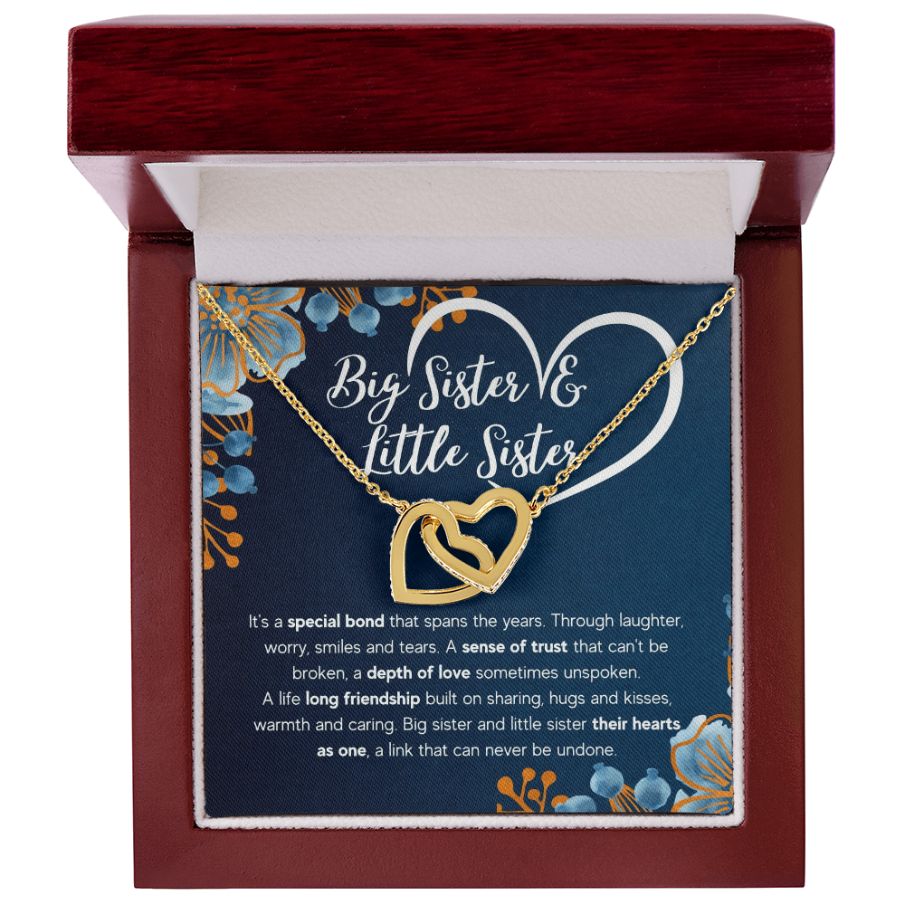 Interlocking Hearts Necklace for Sister from Sister - Mother's Day Gift