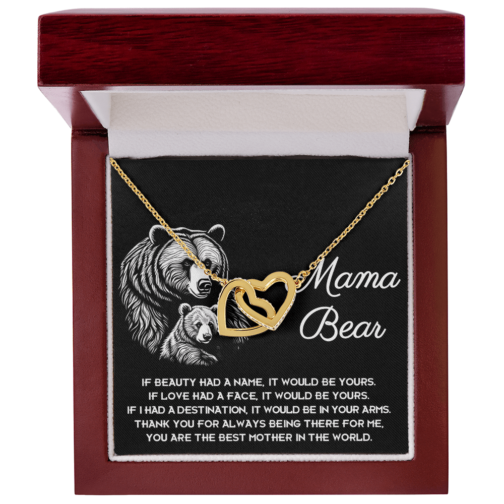 Interlocking Hearts Necklace – Gift for Loving Mama Bear - TreasuredTale