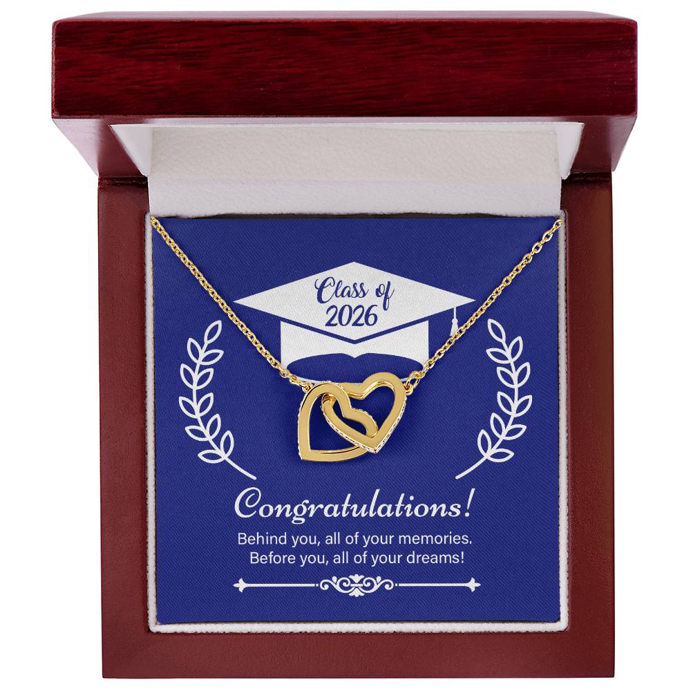Interlocking Hearts Necklace - On Your Graduation Day