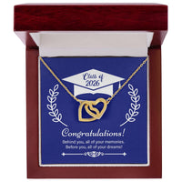 Interlocking Hearts Necklace - On Your Graduation Day