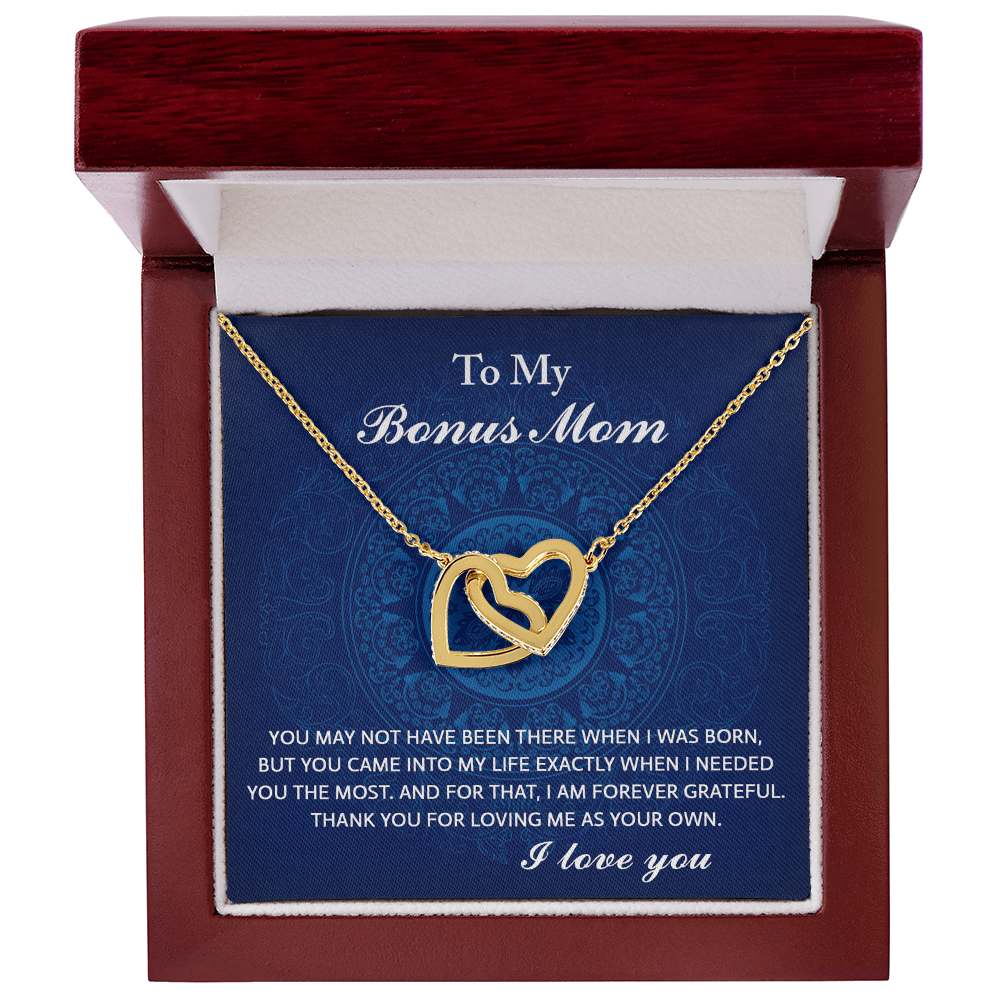 Interlocking Hearts Necklace – Bonus Mom Gift - TreasuredTale