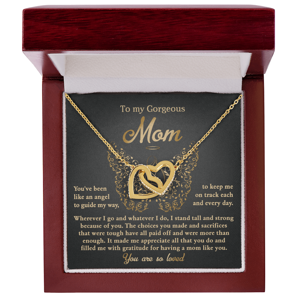 Interlocking Hearts Necklace – Gift for Gorgeous Mom - TreasuredTale