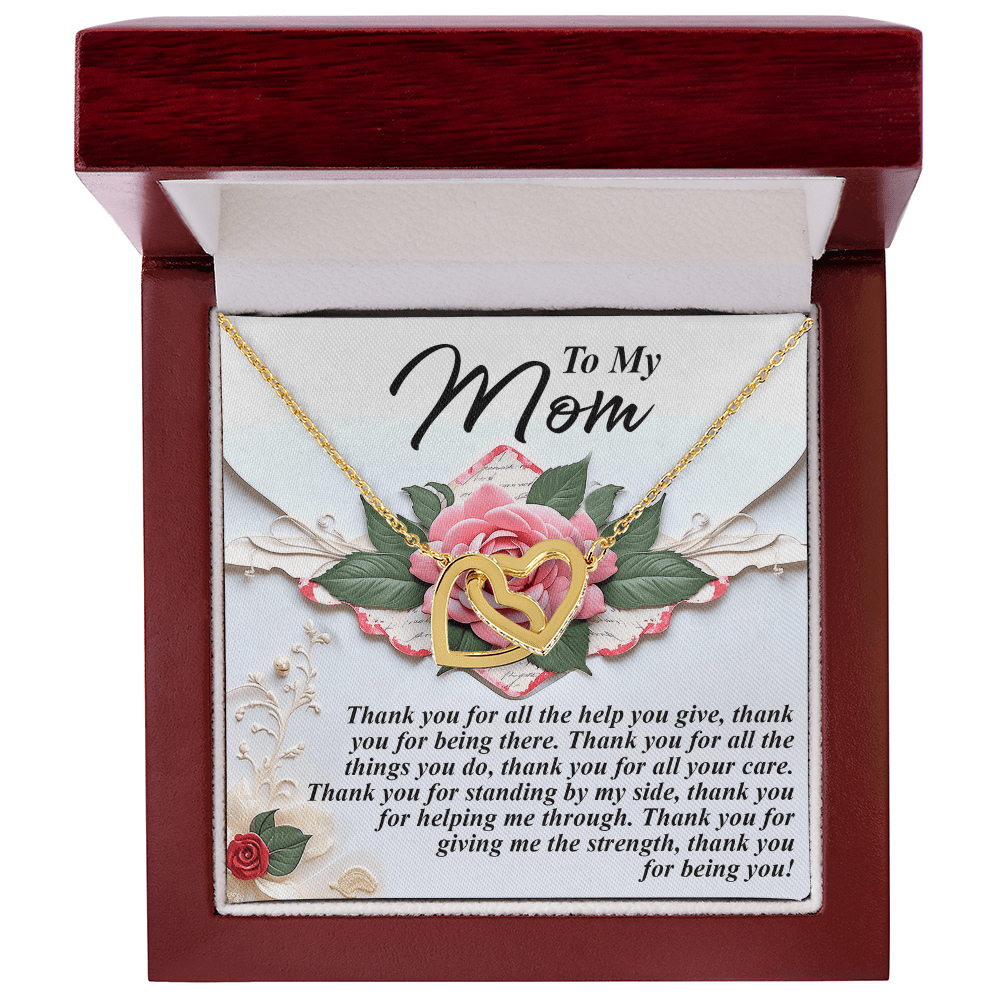 Interlocking Hearts Necklace – Thank You Mom Gift - TreasuredTale