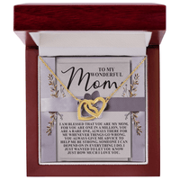 Interlocking Hearts Necklace – One - in - a - Million Mom Gift - TreasuredTale