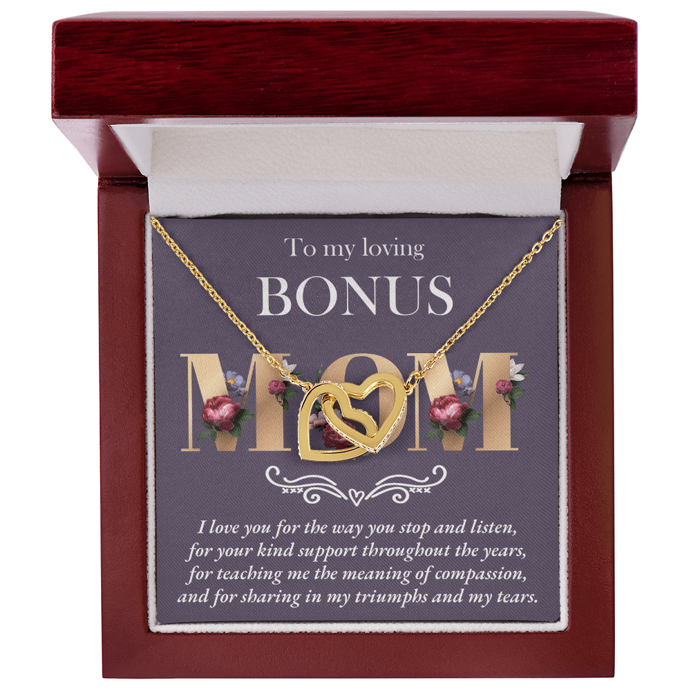 Interlocking Hearts Necklace – Bonus Mom Gift - TreasuredTale
