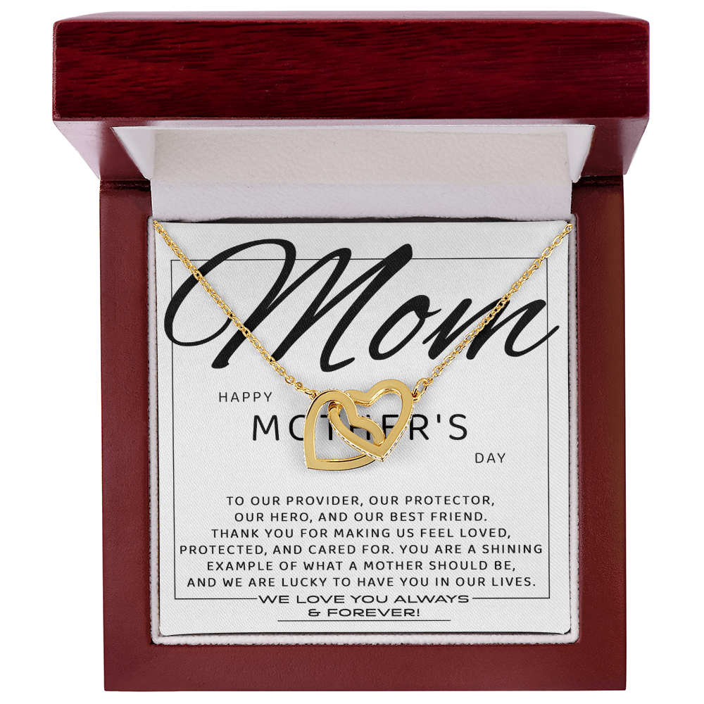 Interlocking Hearts Necklace – Mother's Day Hero Gift - TreasuredTale