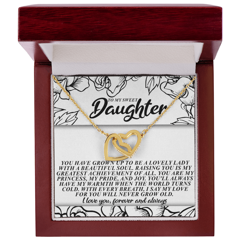 Interlocking Hearts Necklace – Sweet Daughter Love Gift - TreasuredTale