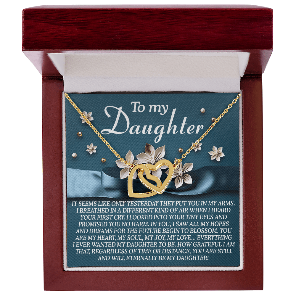 Interlocking Hearts Necklace – Heartfelt Daughter Gift - TreasuredTale