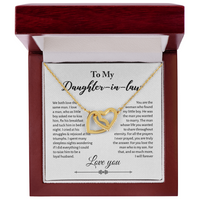 Interlocking Hearts Necklace for Daughter-in-law - Mother's Day Gift