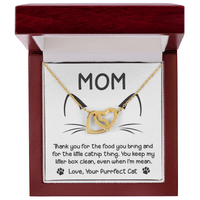 Interlocking Hearts Necklace – Funny Cat Mom Gift - TreasuredTale