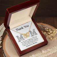 Interlocking Hearts Necklace – Thank You Mom Gift - TreasuredTale
