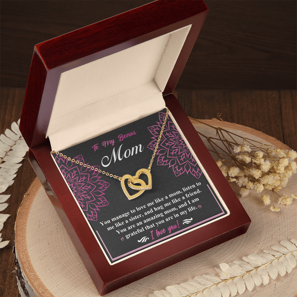 Interlocking Hearts Necklace – Bonus Mom Love Gift - TreasuredTale