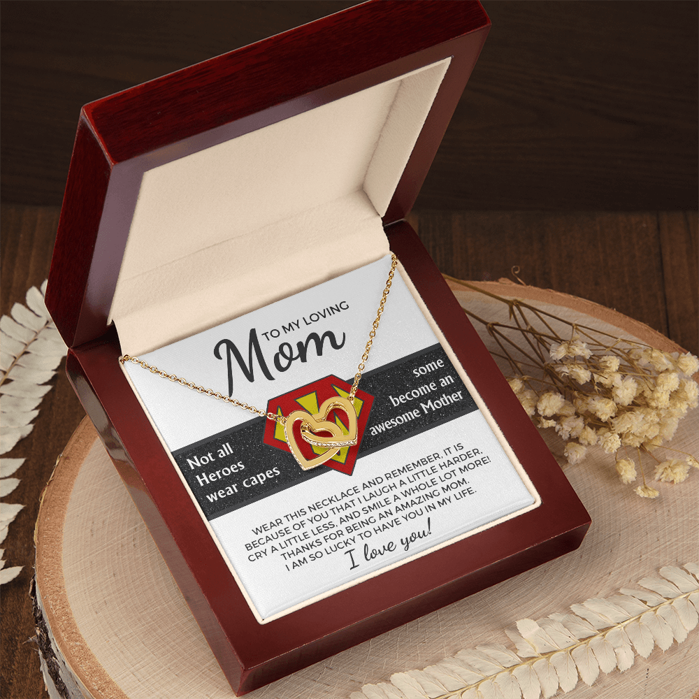 Interlocking Hearts Necklace – Hero Mom Gift - TreasuredTale