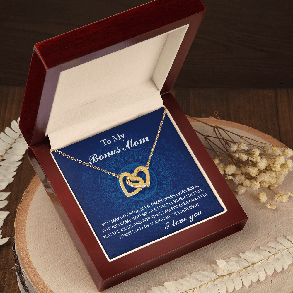 Interlocking Hearts Necklace – Bonus Mom Gift - TreasuredTale
