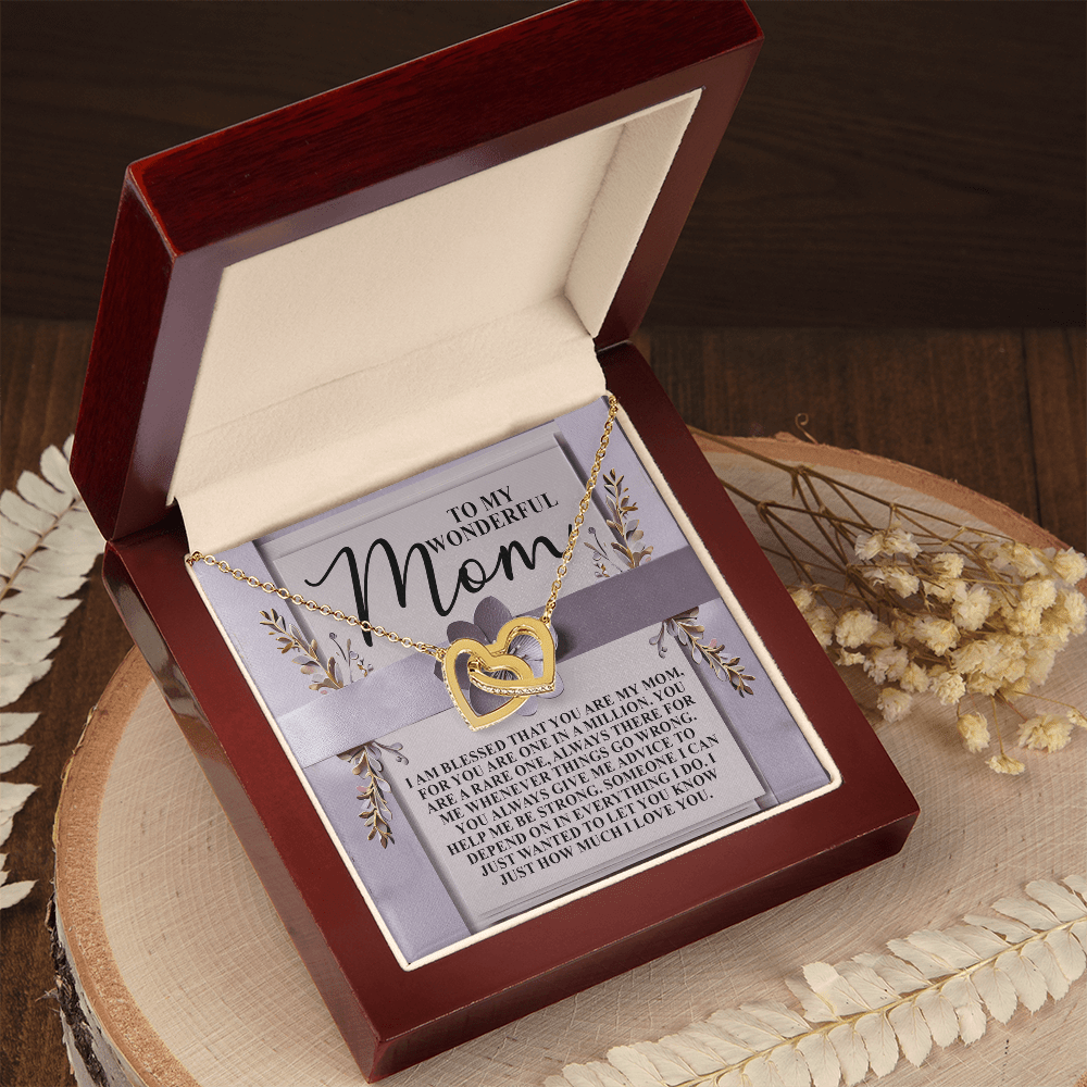 Interlocking Hearts Necklace – One - in - a - Million Mom Gift - TreasuredTale