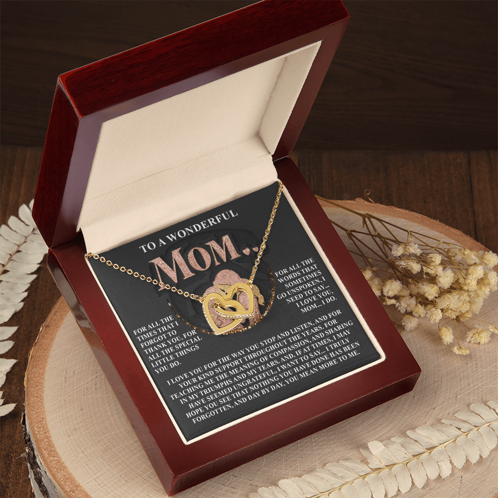 Interlocking Hearts Necklace – Compassionate Mom Gift - TreasuredTale