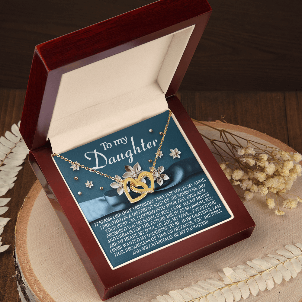 Interlocking Hearts Necklace – Heartfelt Daughter Gift - TreasuredTale