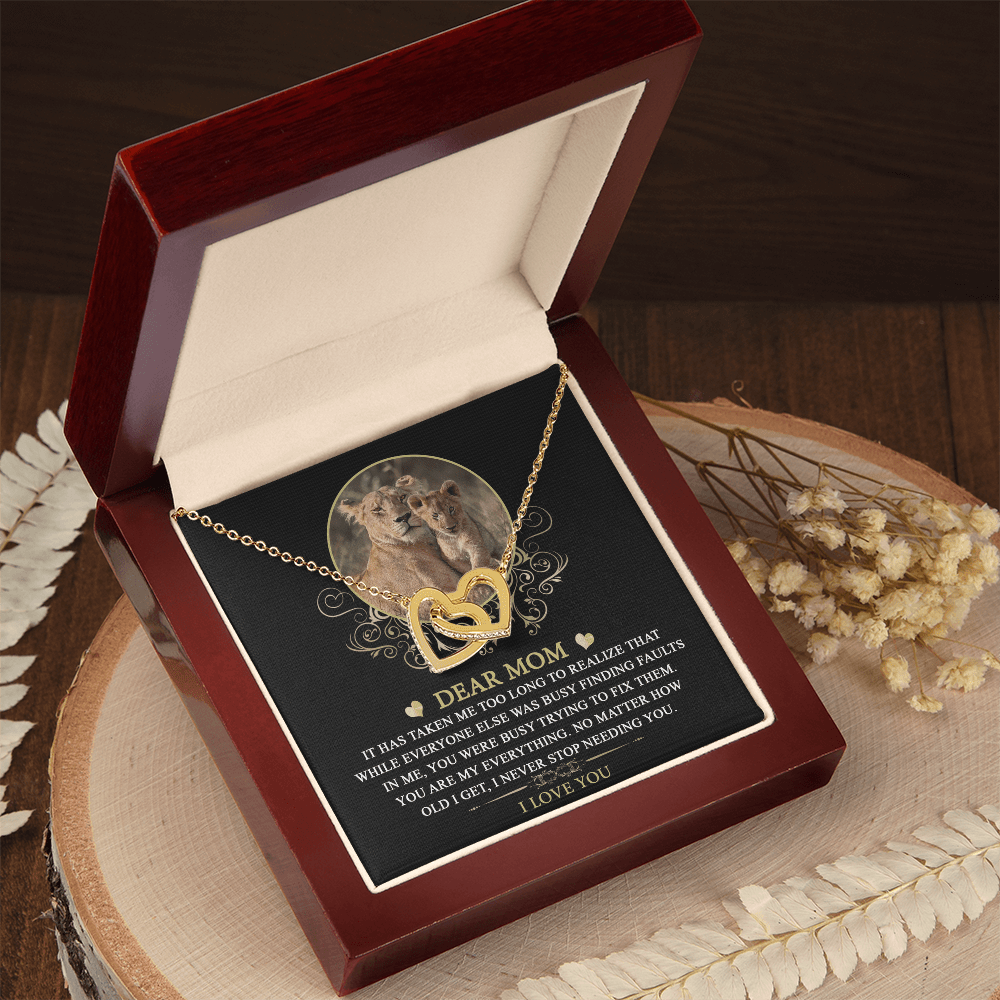 Interlocking Hearts Necklace – Forever Needed Mom Gift - TreasuredTale