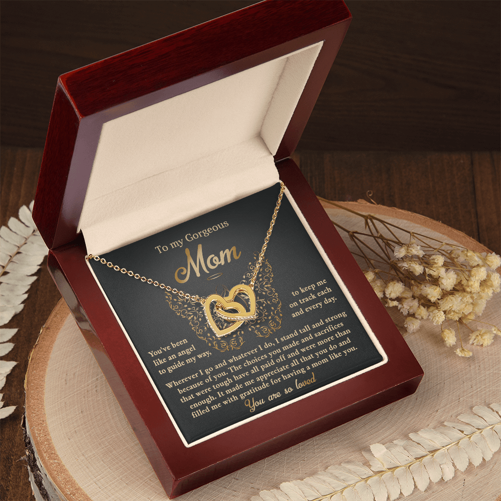Interlocking Hearts Necklace – Gift for Gorgeous Mom - TreasuredTale