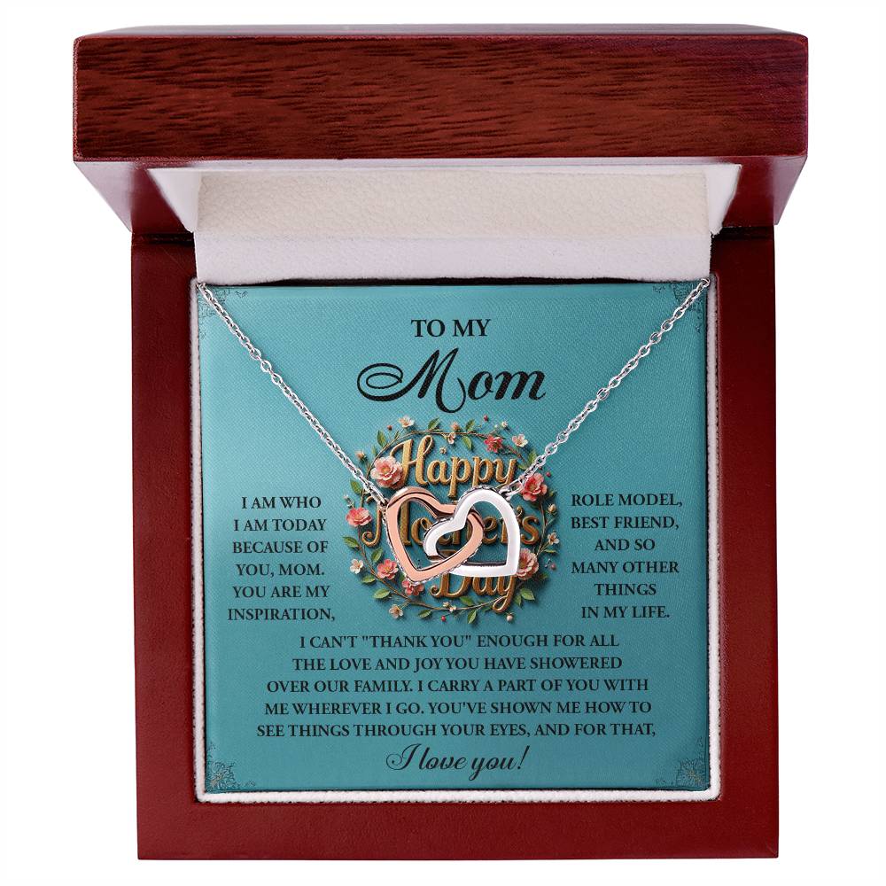 Interlocking Hearts Necklace – Inspirational Mom Gift - TreasuredTale