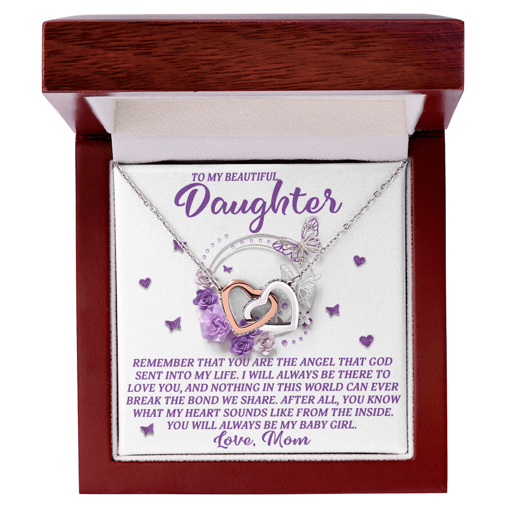 Interlocking Hearts Necklace – Baby Girl Daughter Gift - TreasuredTale