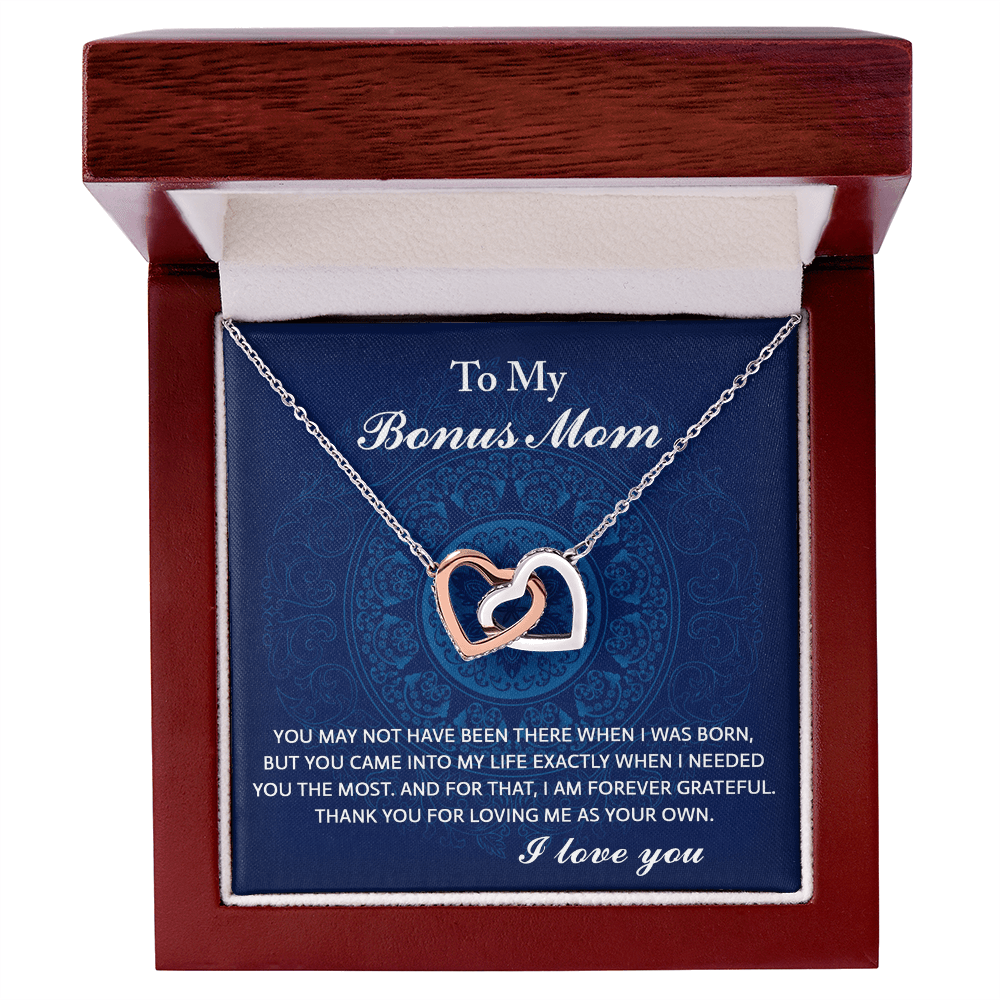 Interlocking Hearts Necklace – Bonus Mom Gift - TreasuredTale