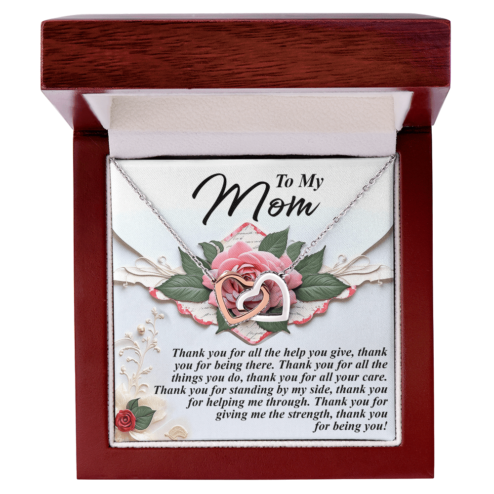 Interlocking Hearts Necklace – Thank You Mom Gift - TreasuredTale