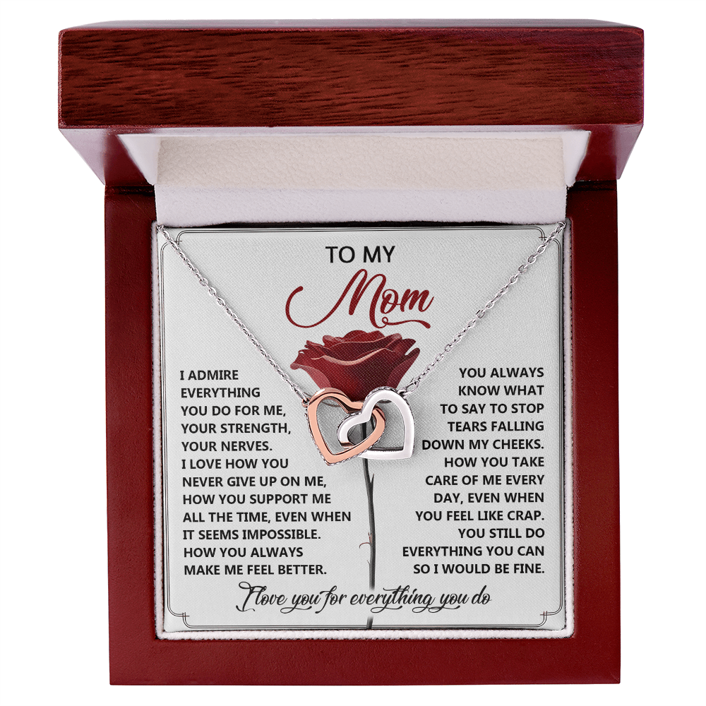 Interlocking Hearts Necklace – Grateful Mom Gift - TreasuredTale