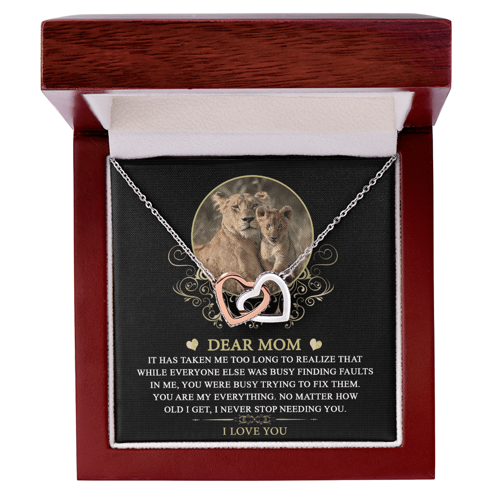 Interlocking Hearts Necklace – Forever Needed Mom Gift - TreasuredTale