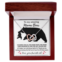 Interlocking Hearts Necklace – Funny Mama Bear Gift - TreasuredTale