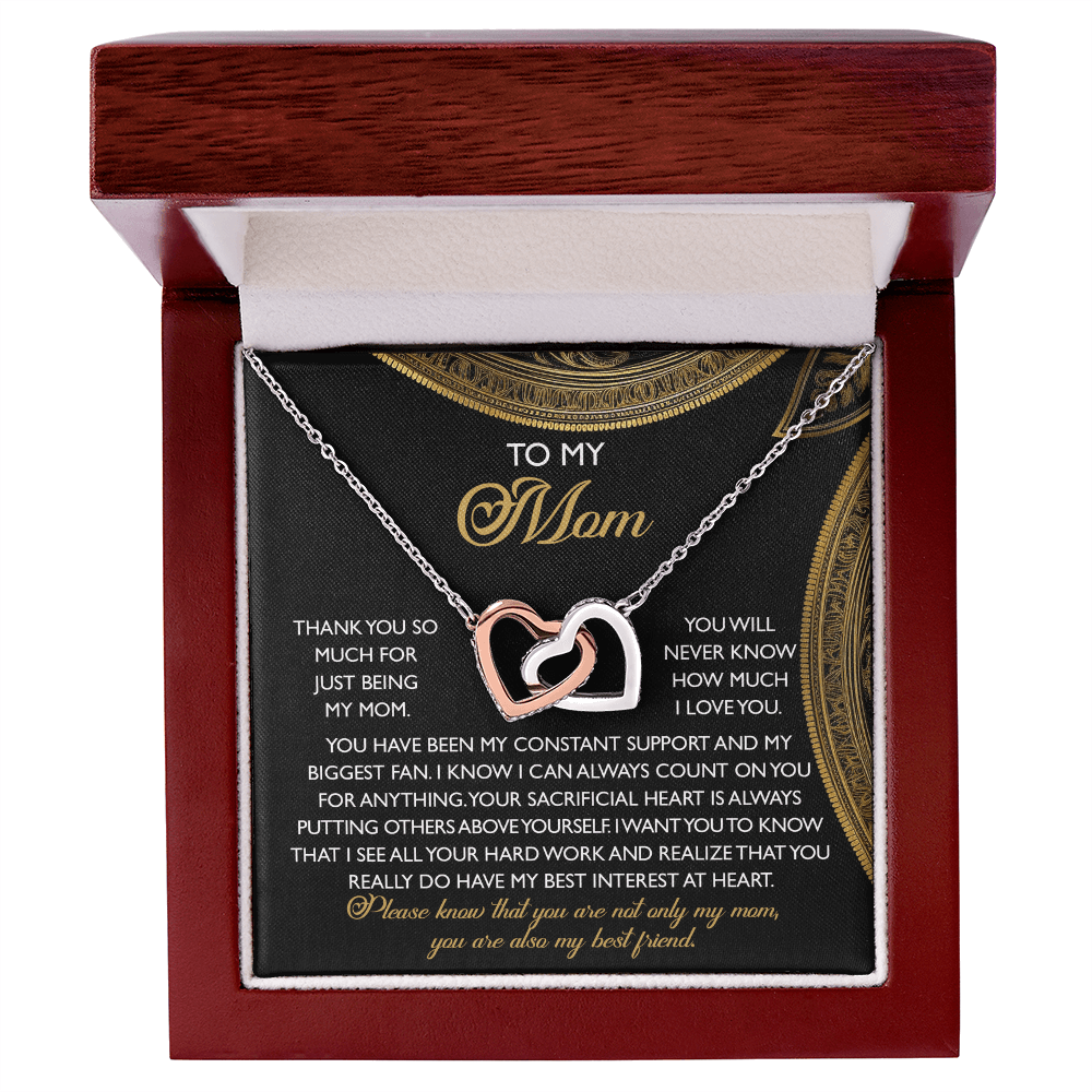 Interlocking Hearts Necklace – Mom and Best Friend Gift - TreasuredTale