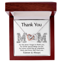 Interlocking Hearts Necklace – Thank You Mom Gift - TreasuredTale
