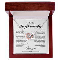 Interlocking Hearts Necklace for Daughter-in-law - Mother's Day Gift