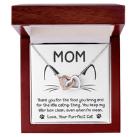 Interlocking Hearts Necklace – Funny Cat Mom Gift - TreasuredTale
