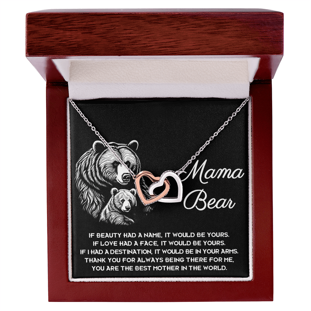 Interlocking Hearts Necklace – Gift for Loving Mama Bear - TreasuredTale