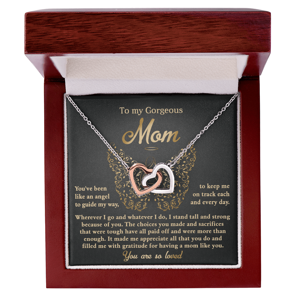 Interlocking Hearts Necklace – Gift for Gorgeous Mom - TreasuredTale