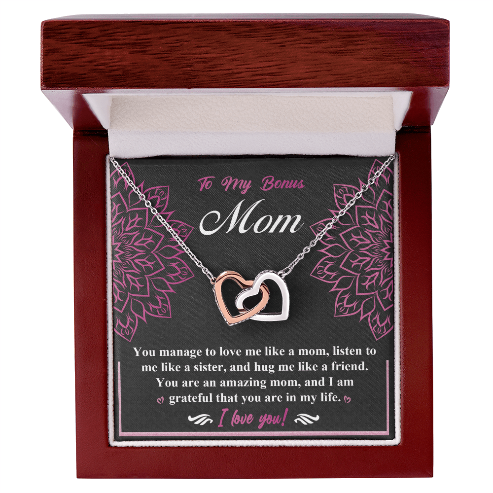 Interlocking Hearts Necklace – Bonus Mom Love Gift - TreasuredTale